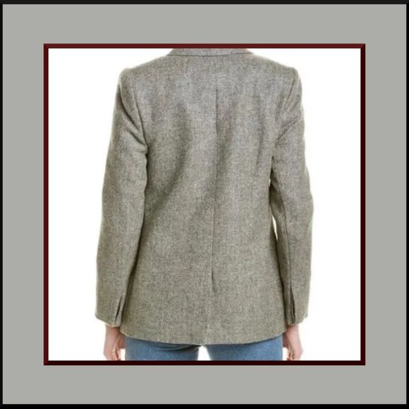 NWT J. Crew Sommerset Blazer/Heather Graphite English Wool Herringbone/Sz 4 - Picture 5 of 6